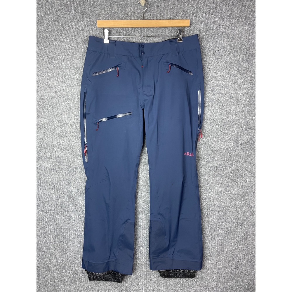 Rab ProFlex Waterproof Ski Snowboard Pants Mens XXL Blue‎ Zippers Pockets